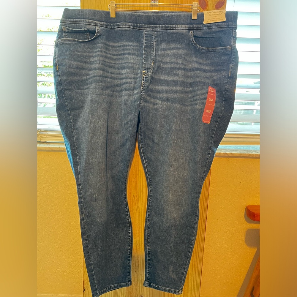 Levi Strauss Signature Skinny Jeans Women's Plus Size 26 Blue Stretch Denim